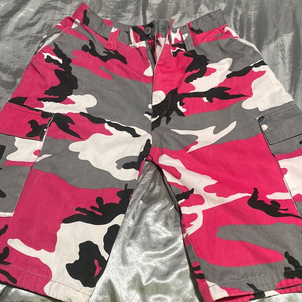 Pink black white grey shorts